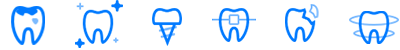 dieses Bild zeigt typische, zahnmedizinische Symbole
